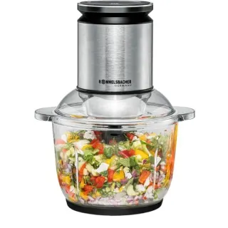 Rommelsbacher Multi-Zerkleinerer MZ 600 (edelstahl/schwarz, 600 Watt, Glasbehälter 2 Liter)