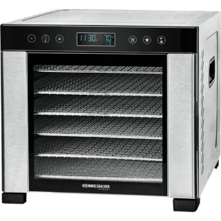 Rommelsbacher Dörrautomat DA 950 (edelstahl/schwarz, 600 Watt, Dörrfläche 30,5cm x 33cm pro Ebene)