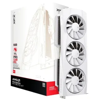 XFX Radeon RX 9070 XT Quicksilver, Grafikkarte (weiß, RDNA4, GDDR6, 3x DisplayPort, 1x HDMI 2.1)