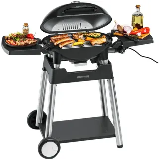Rommelsbacher Barbecue Elektrogrill BBQ 4100/S, mit Grillwagen (schwarz, 2.200 Watt)