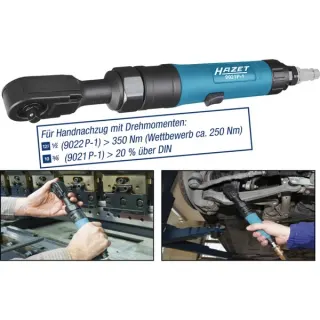 Hazet Hochleistungs-Ratschenschrauber 9022P-1, 1/2", Schlagschrauber (schwarz/blau, geeignet für Handnachzug mit 350Nm)