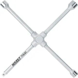 Hazet Kreuzschlüssel für PKW 715-01, 1/2", Radkreuz (bis 500Nm geprüft)