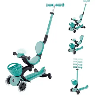 GLOBBER Go-Up Baby Lights 360, Scooter (mint/dunkelgrün)