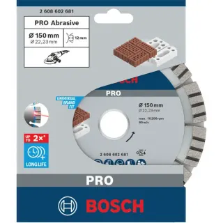 Bosch Professional PRO Abrasive Diamanttrennscheibe, Ø 150mm (Bohrung 22,23mm)
