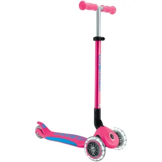 GLOBBER Primo Foldable Plus Lights, Scooter (pink/hellblau)