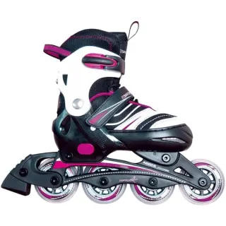 Muuwmi Verstellbare Kinderinliner Gr. 37-40, Inline-Skates (pink/schwarz)