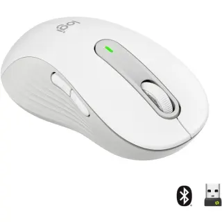 Logitech Signature M650 L Left Wireless, Maus (weiß, Größe L, für Linkshänder)