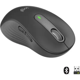 Logitech Signature M650 L Left Wireless, Maus (graphit, Größe L, Chromebook zertifiziert, für Linkshänder)
