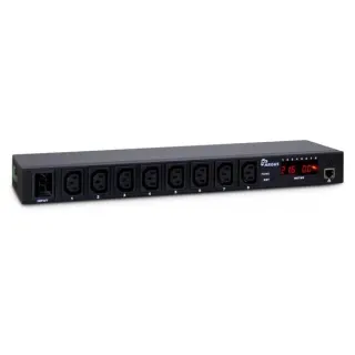Inter-Tech 19" Steckdosenleiste Argus SW-0816, 8-fach (schwarz, per Fernzugang via Webinterface schaltbar)