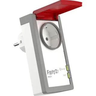FRITZ! DECT 210 SmartHome, Steckdosenadapter (weiß/rot)