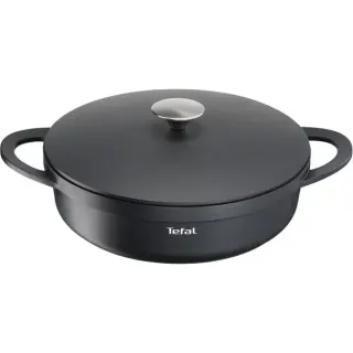 Tefal Servierpfanne Trattoria, Ø 28cm (schwarz, mit Deckel)