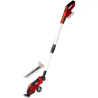 EINHELL Power X-Change Akku-Grasschere/ -Strauchschere GE-CG 18/100 Li T-Solo, 18Volt (rot/schwarz, ohne Akku und Ladegerät, mit Teleskop-Stiel)