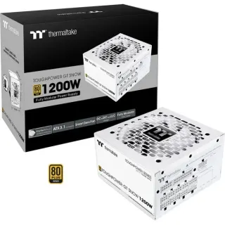 Thermaltake Toughpower GT Snow 1200W, PC-Netzteil (weiß, 2x 12-Pin High Power GPU, 5x PCIe, Kabelmanagement, 1200 Watt)