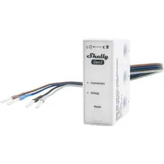 Shelly 3EM-63W Gen3, Kabelmodell, 0%, Messgerät (weiß, 0% MWST, Energiemessung für PV-Anlagen)