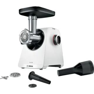 Bosch Home Fleischwolf MultiPower MFWS420W (weiß, 500 Watt, Wurstfüller-Aufsatz)