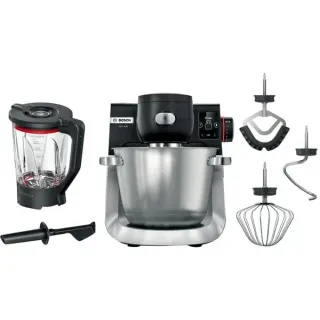 Bosch Home MUMS6ZS17 Küchenmaschine (schwarz/edelstahl, 1.600 Watt, Serie 6, integrierte Waage, Timer)