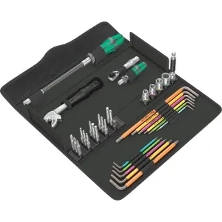 Wera Kraftform Kompakt F 1, für Fensterbauer, 35-teilig, Werkzeug-Set (schwarz/grün, inkl. Zyklop Mini 1 Bit-Ratsche, 1/4")