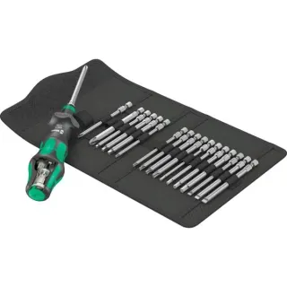 Wera Kraftform Kompakt Turbo Imperial 1, Steckschlüssel (schwarz/grün, 19-teilig, zöllig)