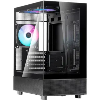 SilverStone Lucid 04, Tower-Gehäuse (schwarz, Tempered Glass x 2)