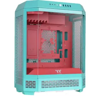 Thermaltake The Tower 600 Mint Strawberry, Tower-Gehäuse (mint/rot, Tempered Glass x 3)