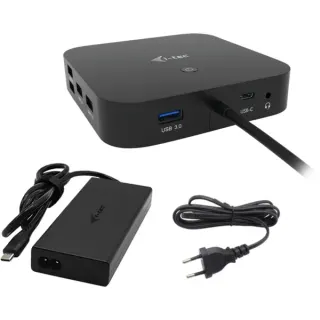 i-tec USB-C Triple Display Docking Station, Dockingstation (USB-C, HDMI, DP, PD, mit Ladegerät)