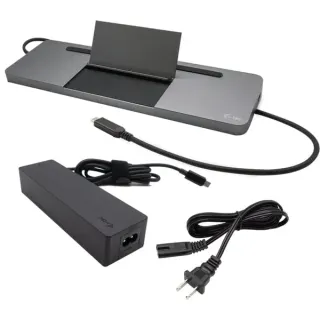 i-tec USB-C Metal Ergonomic Triple 4K Docking Station, Dockingstation (grau, mit Ladegerät)
