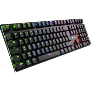 Sharkoon PureWriter RGB, Gaming-Tastatur (schwarz, FR-Layout, Kailh Choc Low Profile Blue)