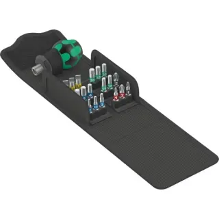 Wera Kraftform Kompakt Stubby 1, 19-teilig, Bit-Satz (schwarz/grün)