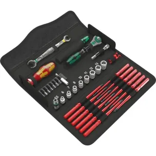 Wera Kraftform Kompakt W 2, 35-teilig, Werkzeug-Set (schwarz, inkl. Zyklop Speed-Knarre mit schwenkbarem Kopf, 1/4")