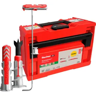 fischer Dübel DuoLine Tanos-Box M173 (hellgrau/rot, 713-teilig)
