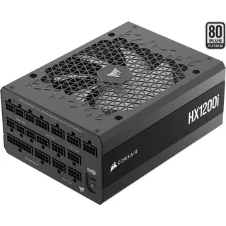 Corsair HX1200i (2025), PC-Netzteil (schwarz, 2x 12V-2x6-PCIe, 5x PCIe, Kabel-Management, 1200 Watt)