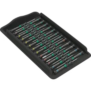 Wera Kraftform Micro Big Pack 1 Elektronik-Schraubendrehersatz (schwarz/grün, 25-teilig)