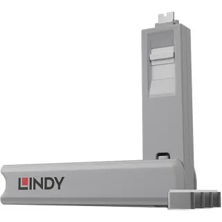 Lindy USB Typ C Port Schlüssel mit 4 Schlössern, Schloss (Code Weiß)