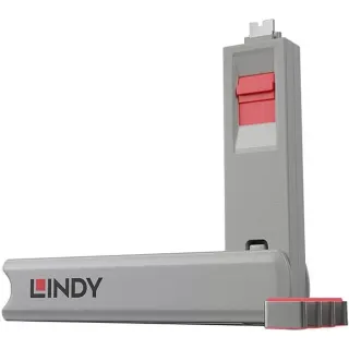 Lindy USB Typ C Port Schlüssel mit 4 Schlössern, Schloss (Code Pink)