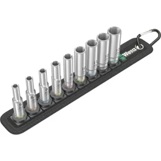Wera Belt A Deep 1 Steckschlüsseleinsatz-Satz, 1/4" (schwarz, 9-teilig, lang)