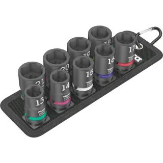 Wera Belt C Impaktor 1 Steckschlüsseleinsatz-Satz, 1/2" (schwarz, 9-teilig, für Schlagschrauber)