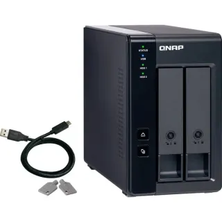 QNAP TR-002 Erweiterungsgehäuse, Laufwerksgehäuse (schwarz, RAID-Unterstützung)