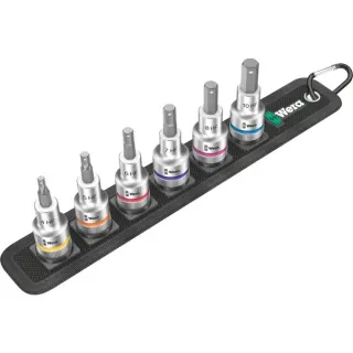 Wera Belt C 2 Zyklop Steckschlüsseleinsatz-Satz, 1/2" (schwarz, 6-teilig, mit Haltefunktion)