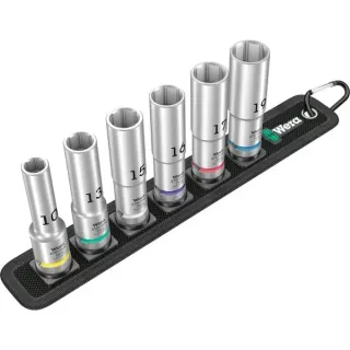 Wera Belt C Deep 1 Steckschlüsseleinsatz-Satz, 1/2" (schwarz, 6-teilig, lang)