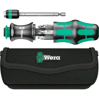 Wera Kraftform Kompakt 25, 7-teilig, Steckschlüssel (schwarz/grün, integriertes Magazin)