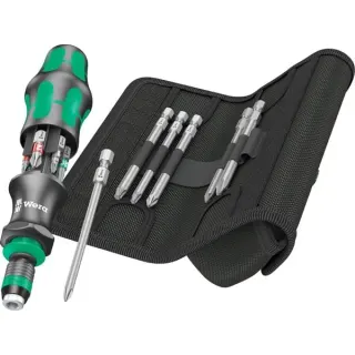 Wera Kraftform Kompakt 20 Tool Finder 2, 13-teilig, Bit-Satz (schwarz/grün, integriertes Magazin)