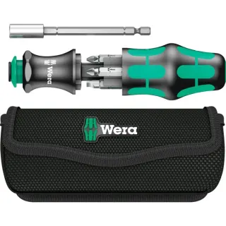 Wera Kraftform Kompakt 28, 7-teilig, Steckschlüssel (schwarz/grün, integriertes Magazin)