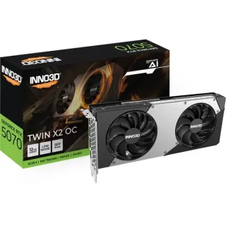 INNO3D GeForce RTX 5070 TWIN X2 OC, Grafikkarte (schwarz, DLSS 5, 3x DisplayPort, 1x HDMI 2.1 )
