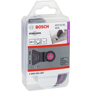 Bosch Professional Schaber ATZ 52 SC Multi Material, biegesteif (10 Stück, HCS, Breite 52mm)