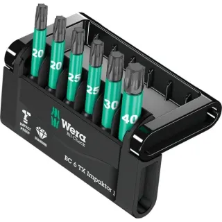 Wera Bit-Check 6 TX Impaktor 1, 1/4", 6-teilig, Bit-Satz (diamantbeschichtet, extrem belastbar)