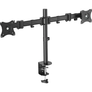 Digitus Universal Dual Monitor Ständer, Monitorhalterung (schwarz, Klemmvorrichtung)