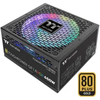 Thermaltake Toughpower GF1 ARGB 650W, PC-Netzteil (schwarz, 4x PCIe, Kabel-Management, 650 Watt)
