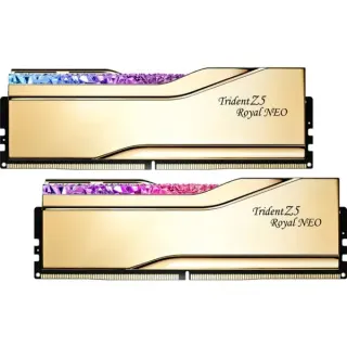 G.Skill DIMM 64 GB DDR5-6000 (2x 32 GB) Dual-Kit, Arbeitsspeicher (gold, F5-6000J2636H32GX2-TR5NG, Trident Z5 Royal Neo, AMD EXPO)