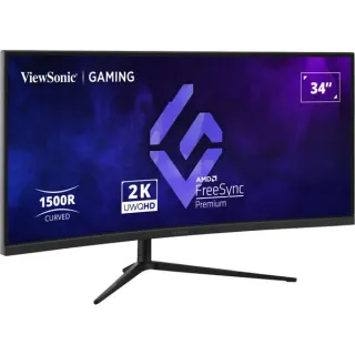 ViewSonic VX3418C-2K, Gaming-Monitor (86.4 cm (34 Zoll), schwarz, UWQHD, VA, Curved, Free Sync Premium, 180Hz Panel)