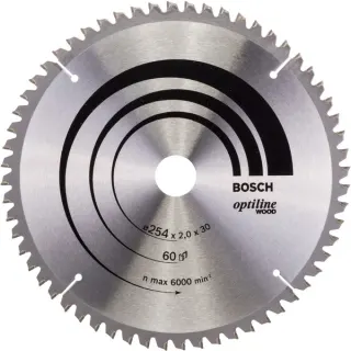 Bosch Professional PRO Wood Kreissägeblatt, Ø 254mm, 60Z (Bohrung 30mm, für Kapp- & Gehrungssägen)